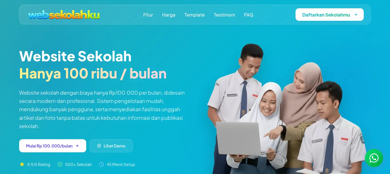 Buat Website Sekolah Paling Mudah
